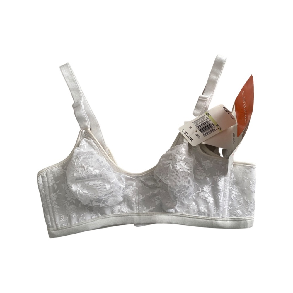Warners 02009 Daisy Lace Bra Bralette Unlined Wire Free